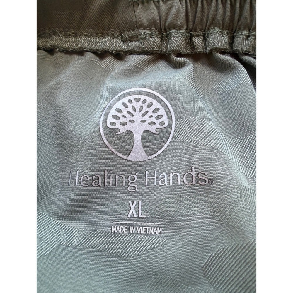Healing Hands Purple Label Tate jogger scrub pants XL green camo nurse dr - Picture 9 of 9